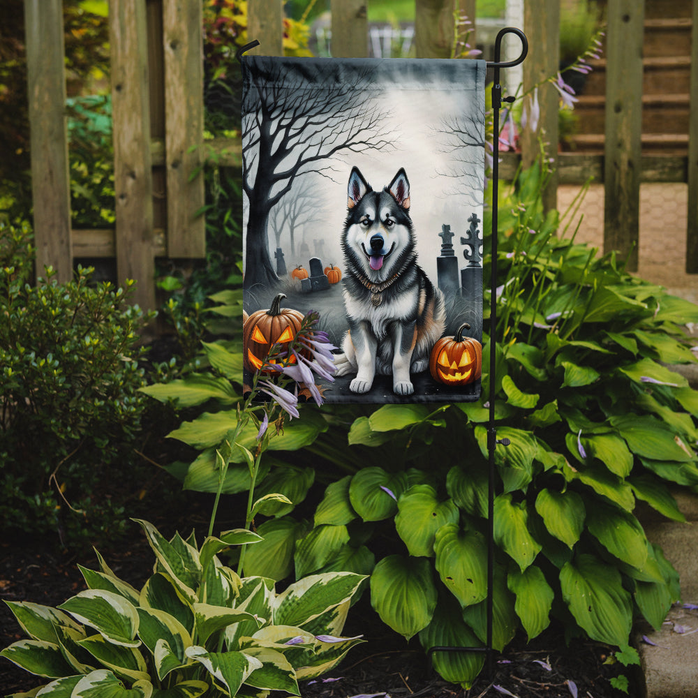 Alaskan Malamute Spooky Halloween Garden Flag