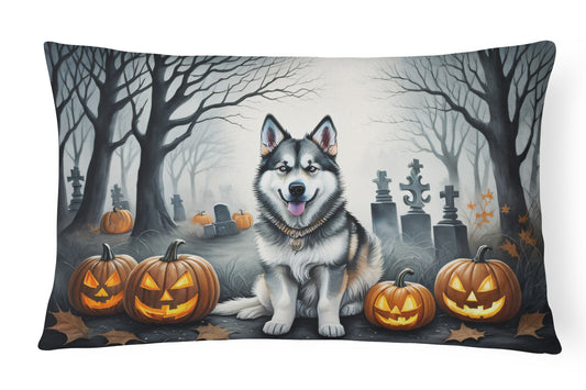 Buy this Alaskan Malamute Spooky Halloween Throw Pillow