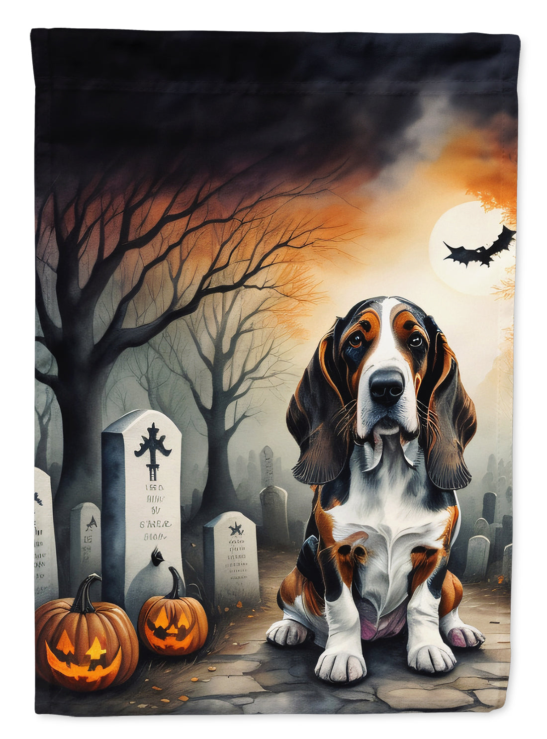 Buy this Basset Hound Spooky Halloween Garden Flag