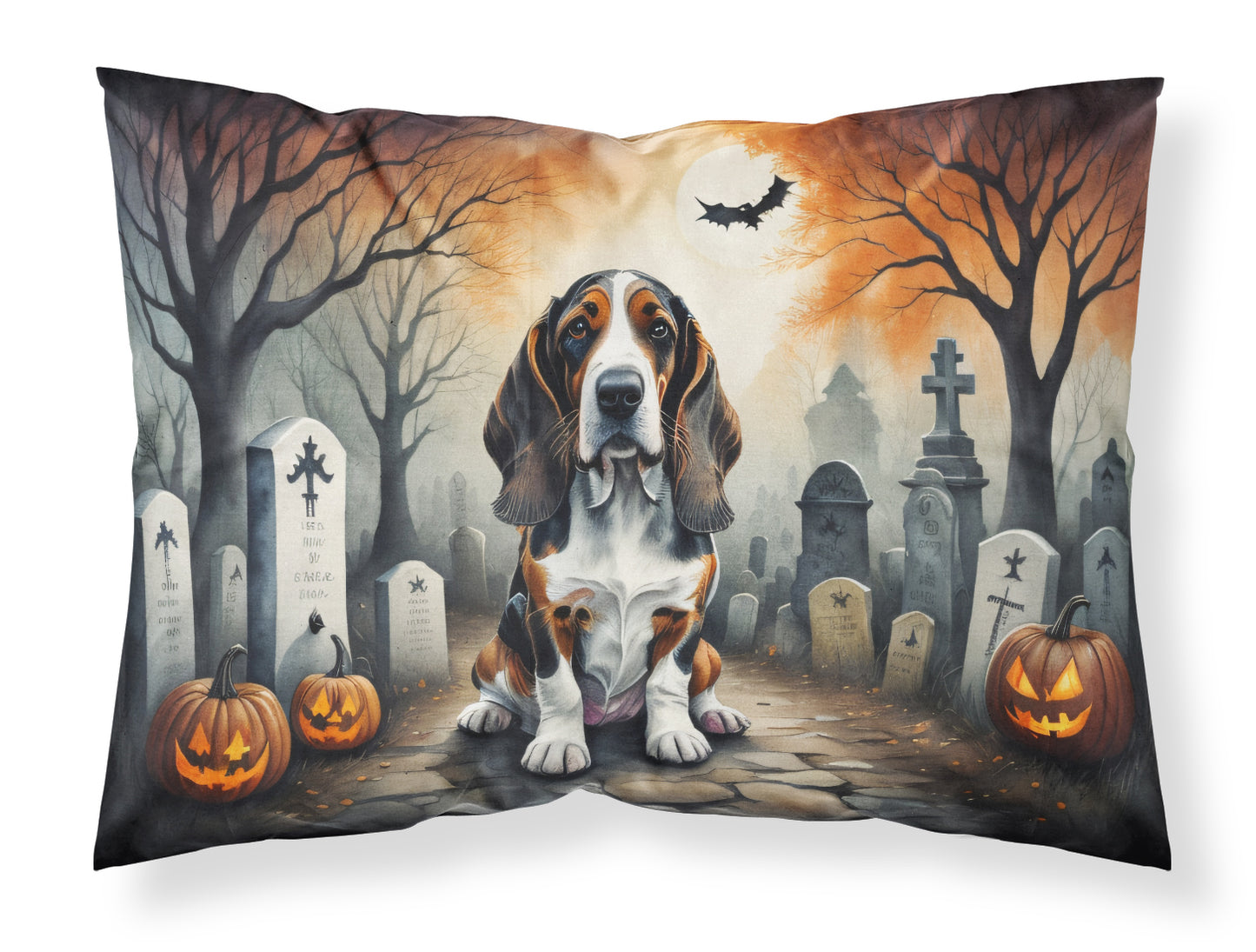 Buy this Basset Hound Spooky Halloween Standard Pillowcase