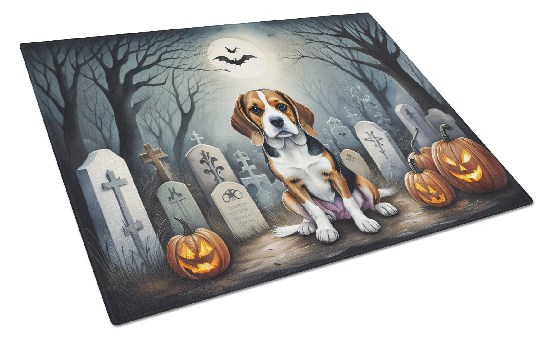 Buy this Beagle Spooky Halloween Glass Cutting Board