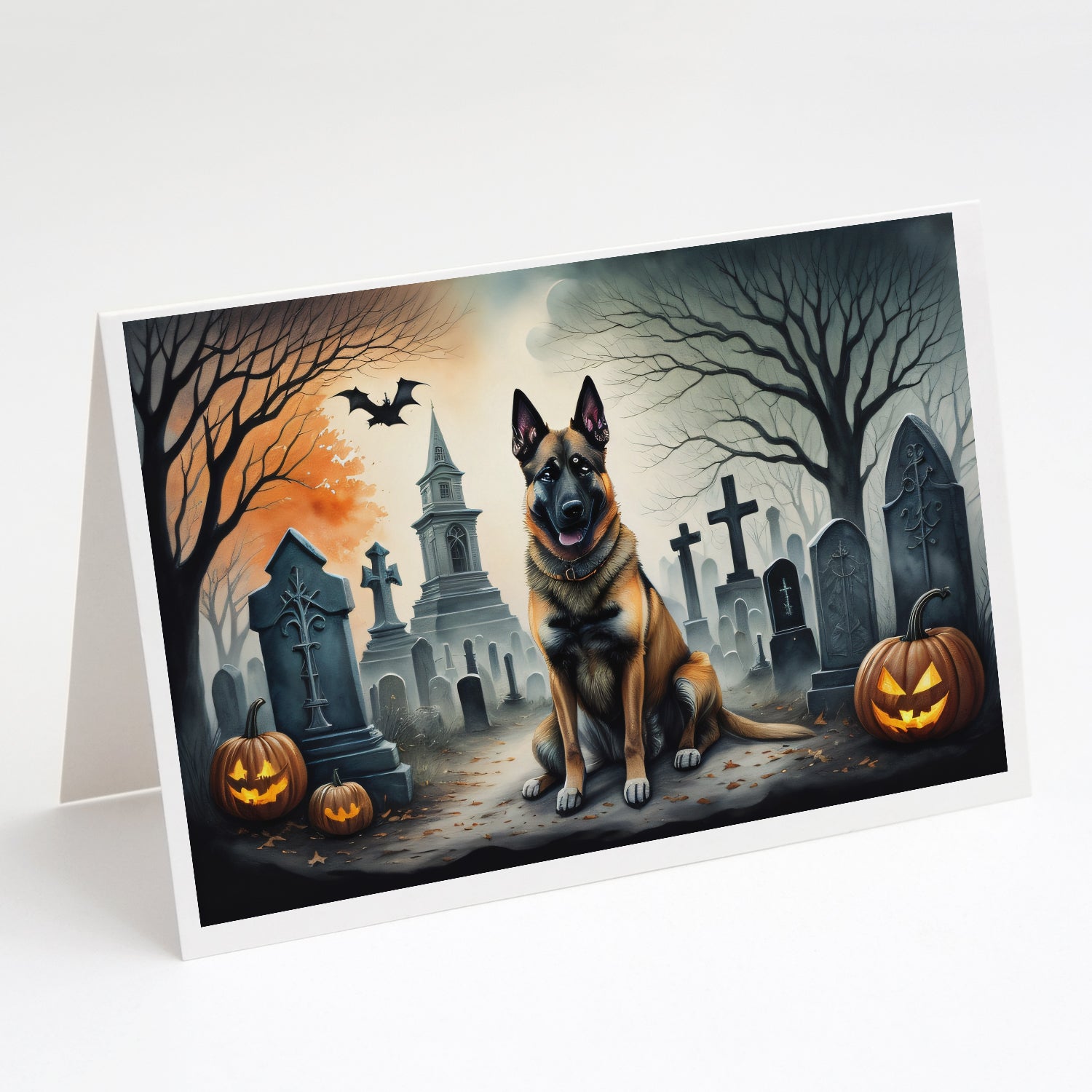 Buy this Belgian Malinois Spooky Halloween Greeting Cards Pack of 8