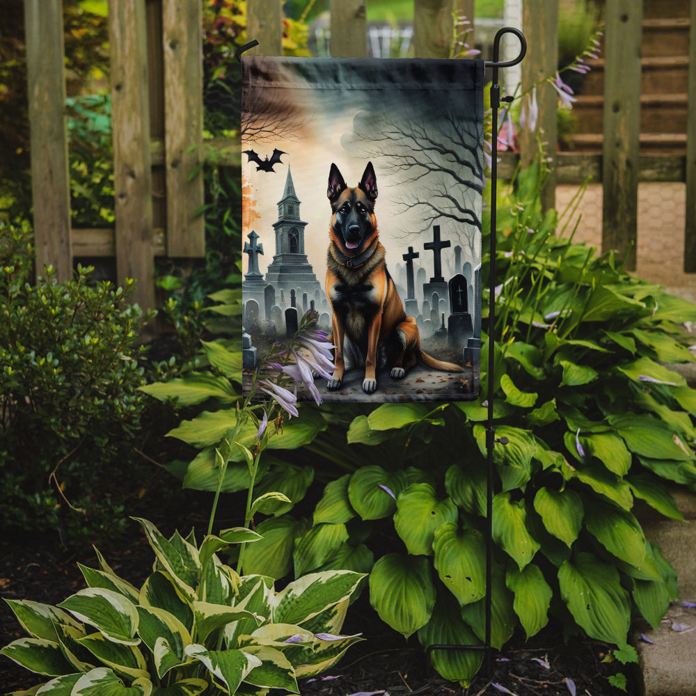 Belgian Malinois Spooky Halloween Garden Flag