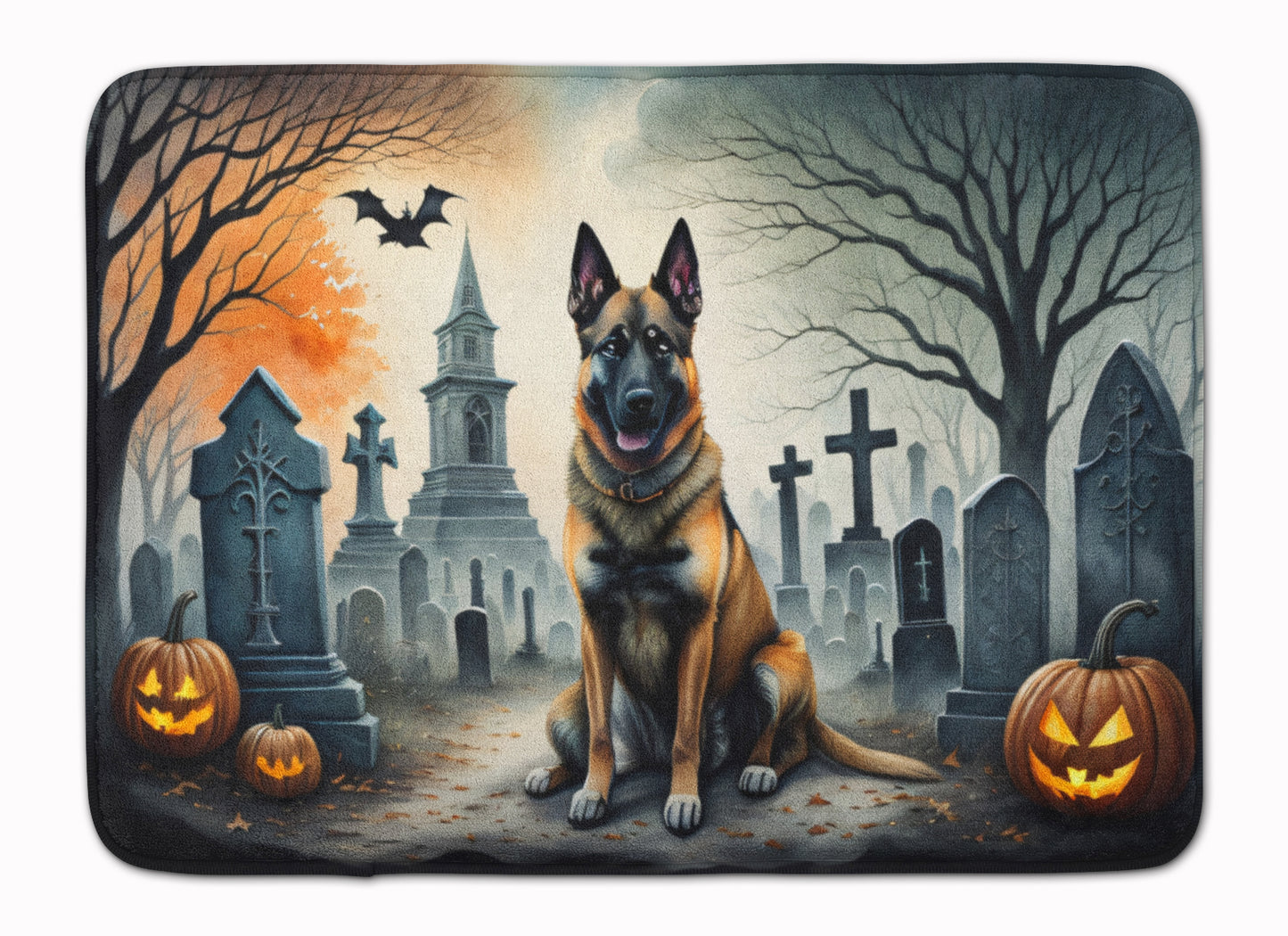 Buy this Belgian Malinois Spooky Halloween Memory Foam Kitchen Mat