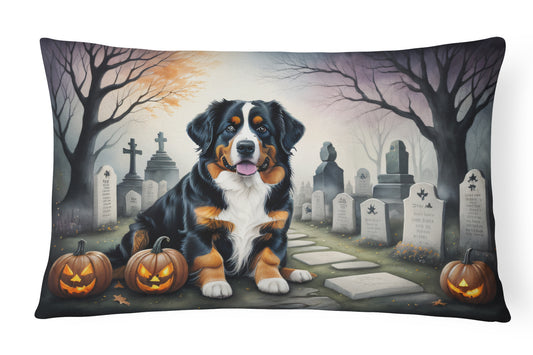 Buy this Bernese Mountain Dog Spooky Halloween Throw Pillow