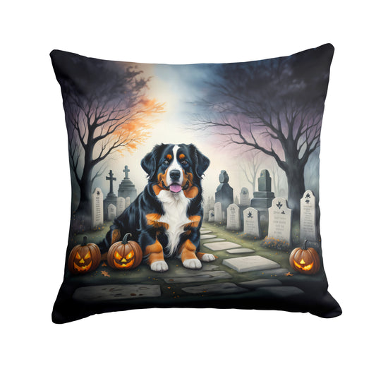 Buy this Bernese Mountain Dog Spooky Halloween Throw Pillow