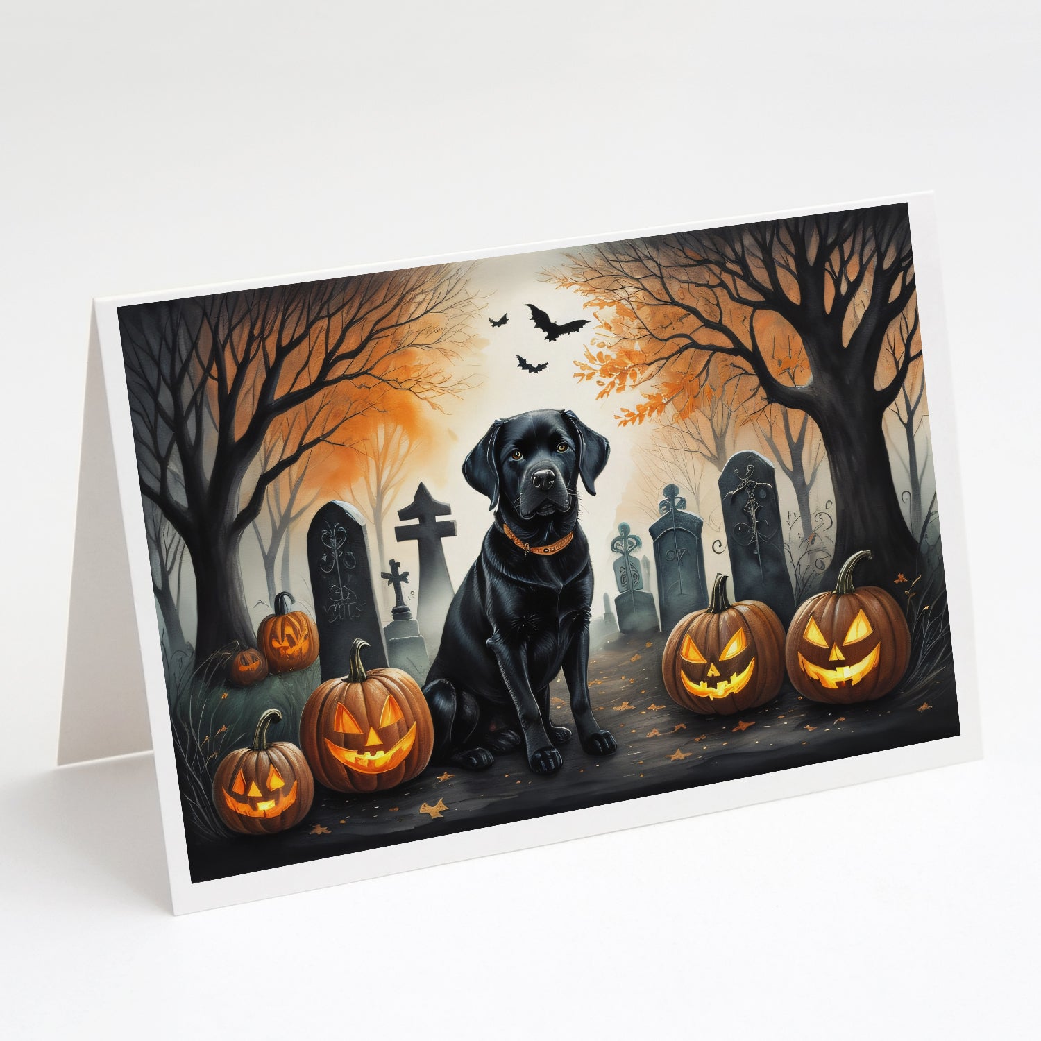 Buy this Black Labrador Retriever Spooky Halloween Greeting Cards Pack of 8