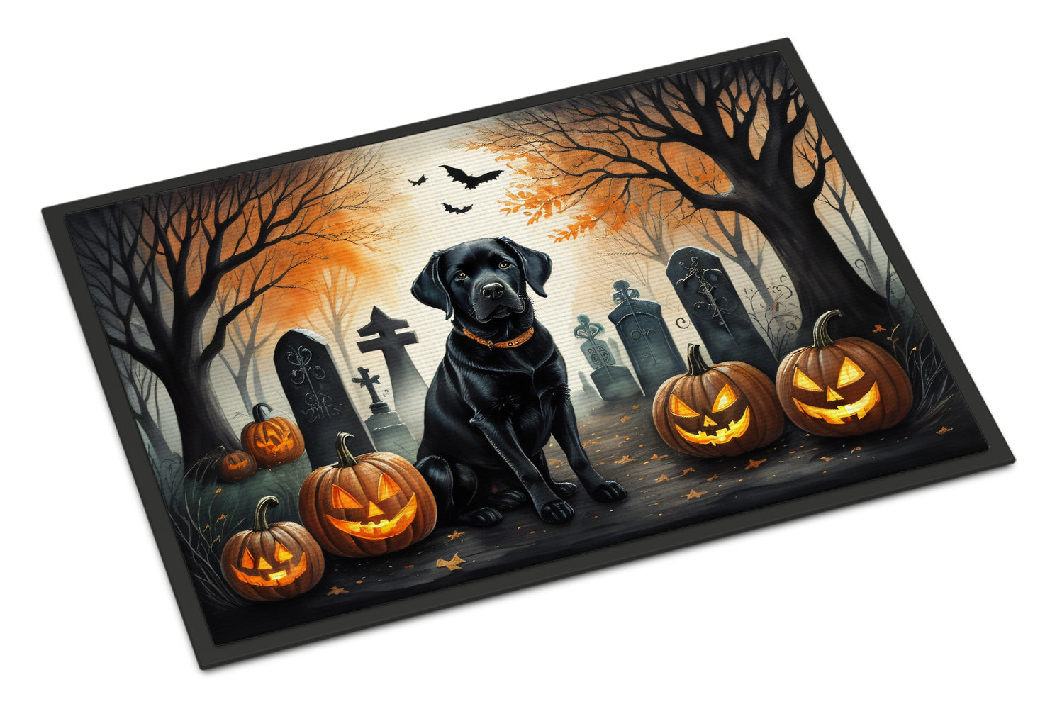 Buy this Black Labrador Retriever Spooky Halloween Doormat