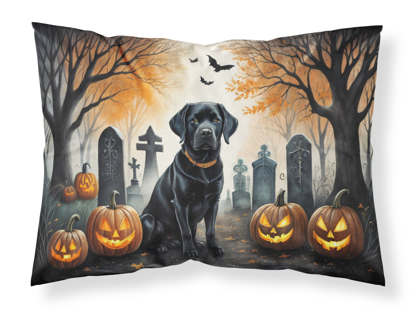 Buy this Black Labrador Retriever Spooky Halloween Standard Pillowcase