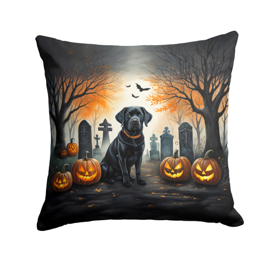 Buy this Black Labrador Retriever Spooky Halloween Throw Pillow