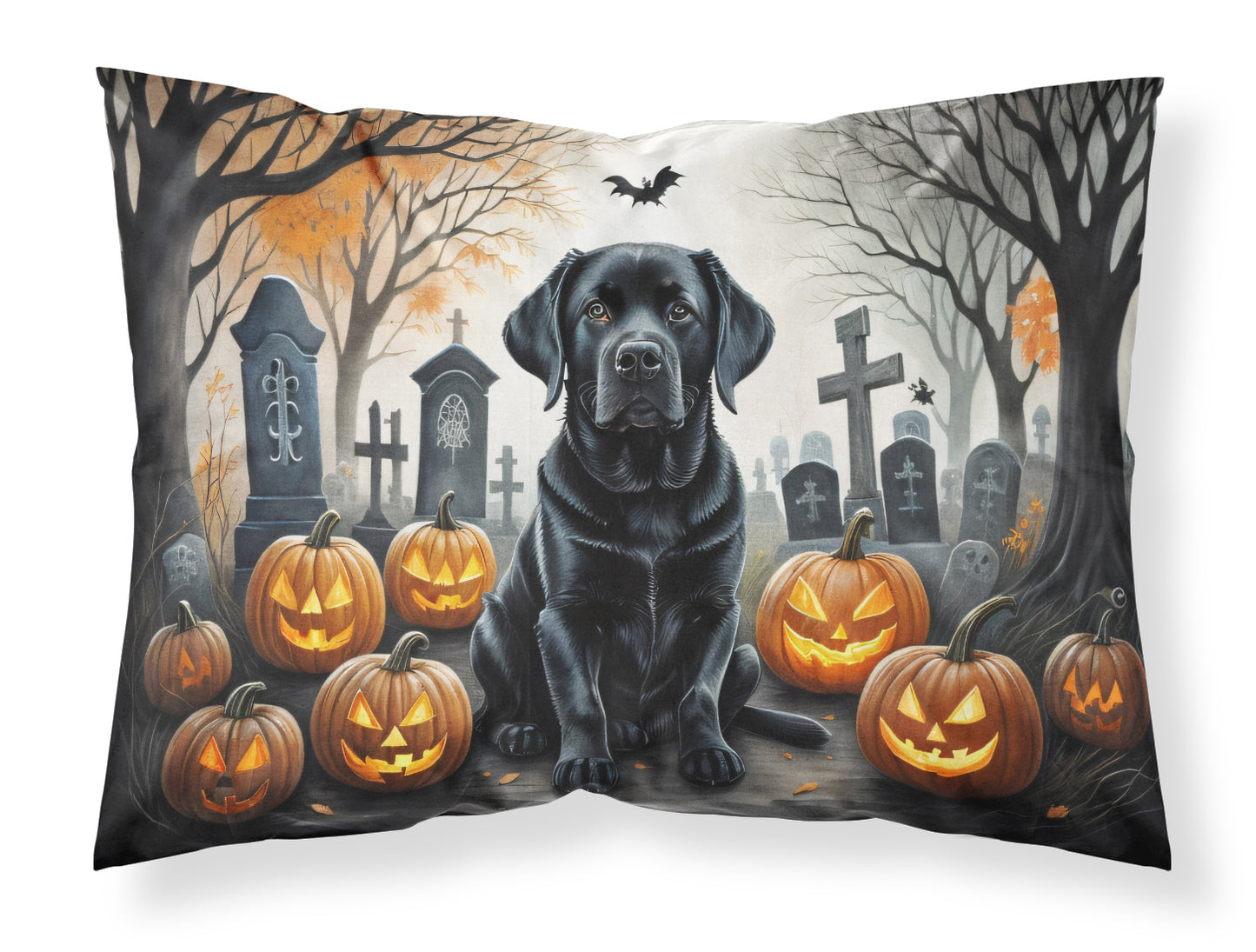 Buy this Black Labrador Retriever Spooky Halloween Standard Pillowcase