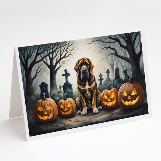 Buy this Bloodhound Spooky Halloween Greeting Cards Pack of 8