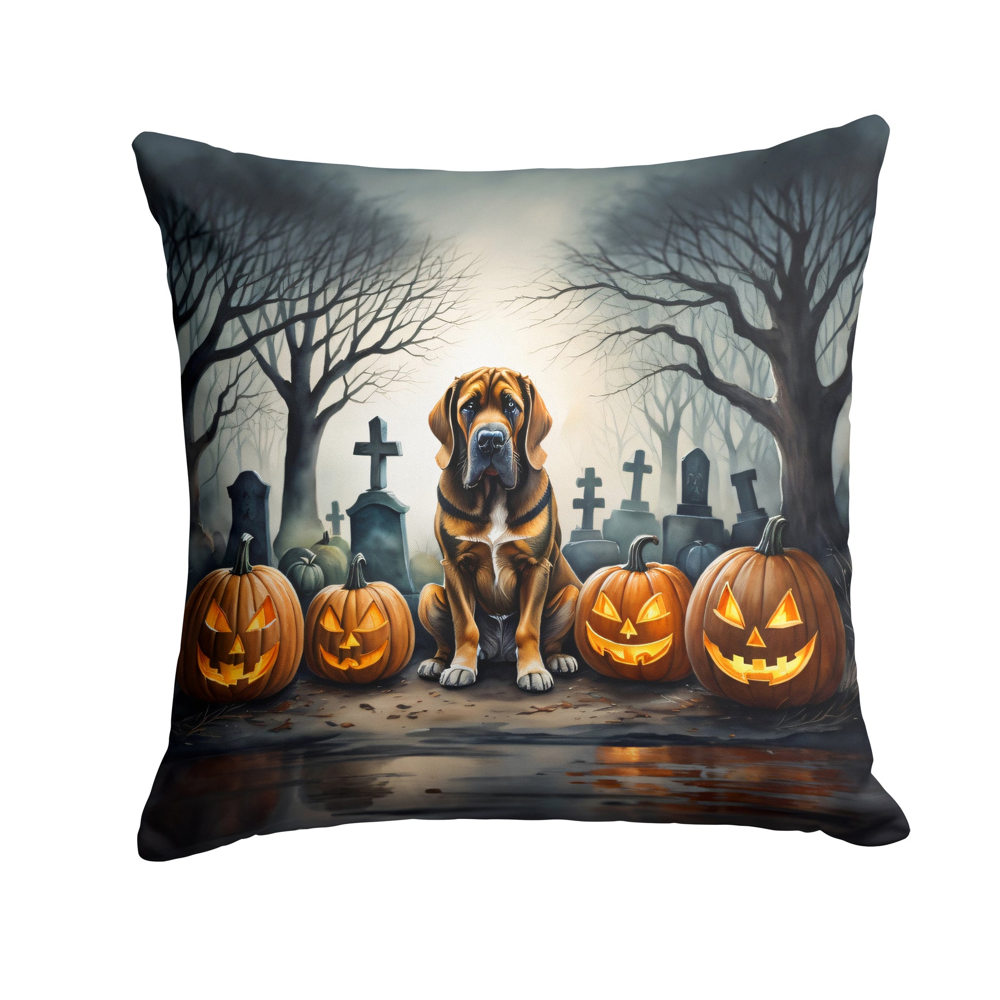 Buy this Bloodhound Spooky Halloween Throw Pillow