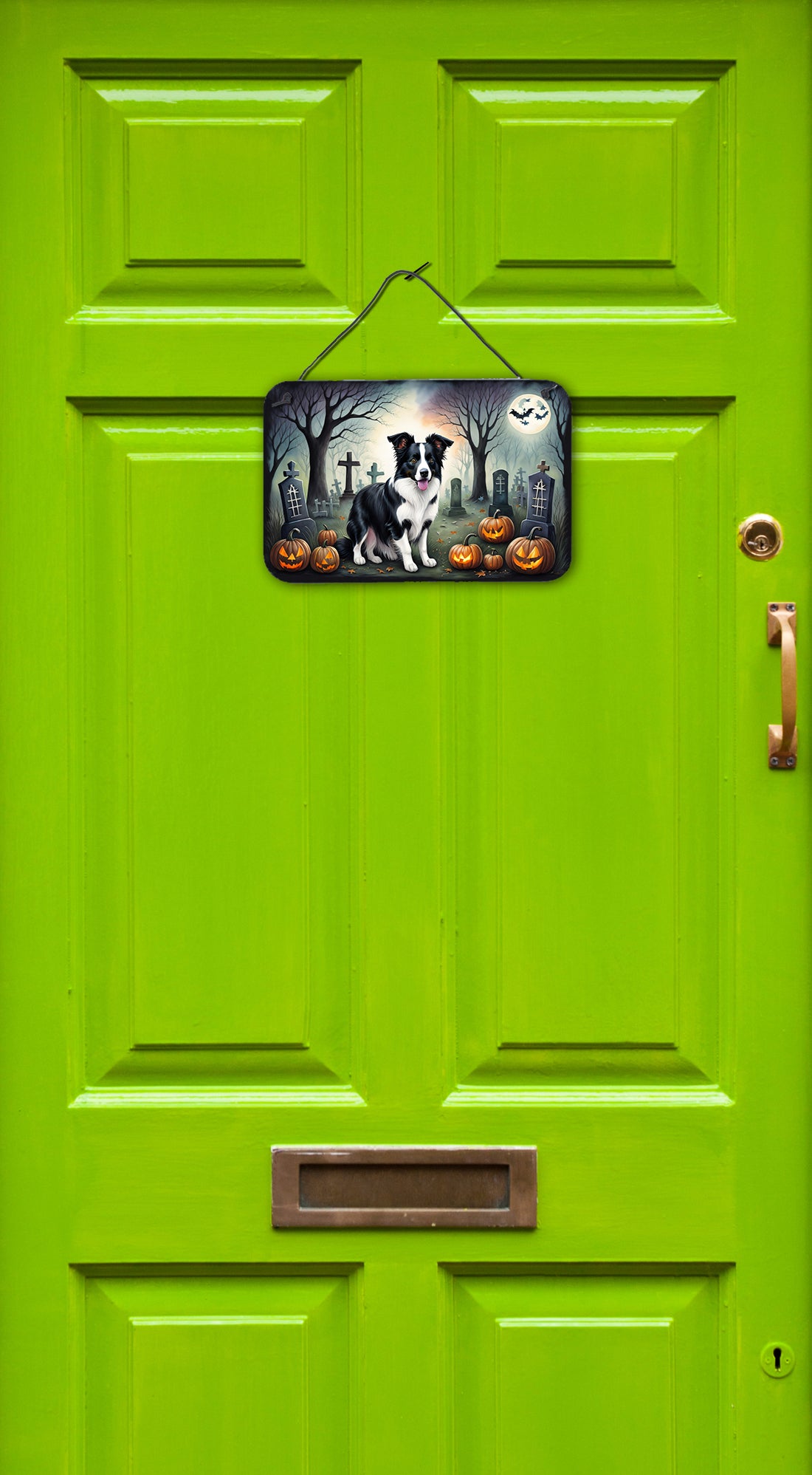 Border Collie Spooky Halloween Wall or Door Hanging Prints