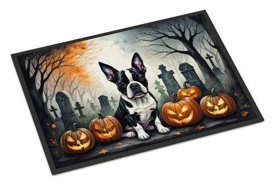 Buy this Boston Terrier Spooky Halloween Doormat