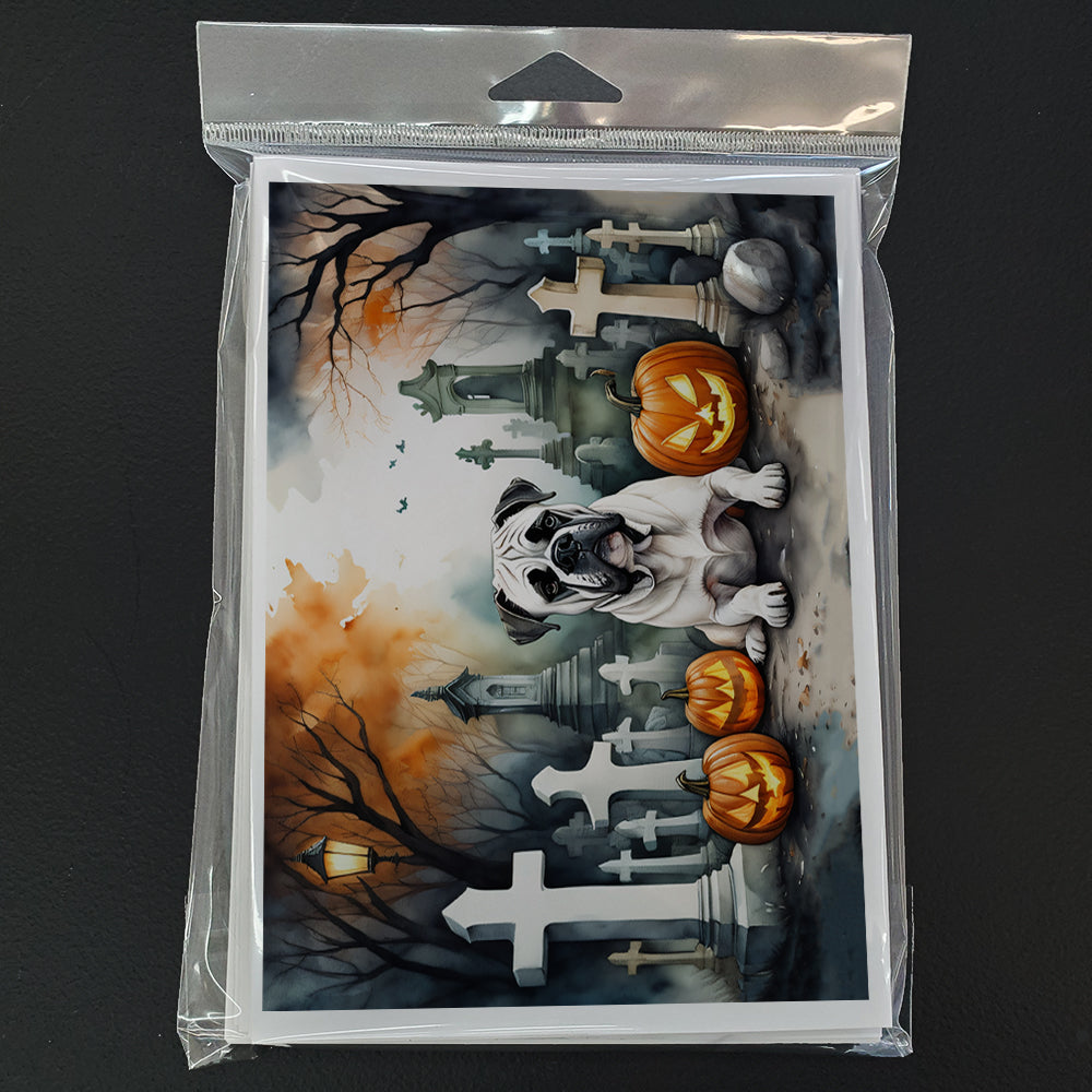 Boxer Spooky Halloween Greeting Cards Pack of 8