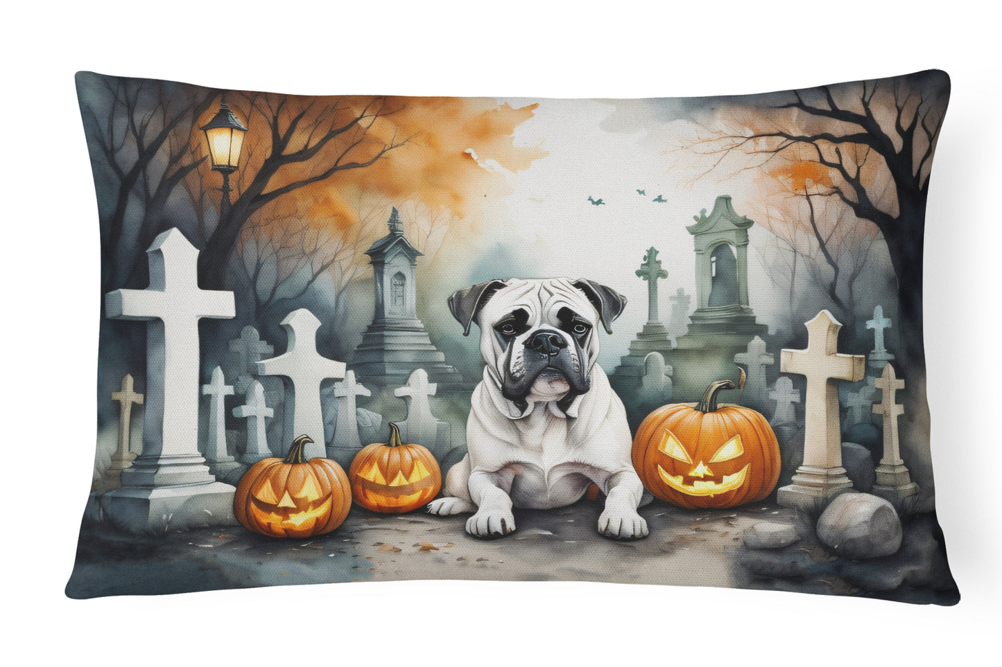 Buy this Boxer Spooky Halloween Throw Pillow