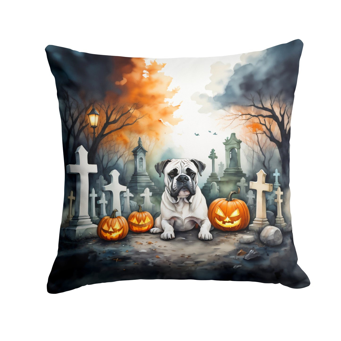 Buy this Boxer Spooky Halloween Throw Pillow