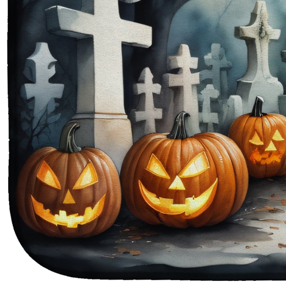Boxer Spooky Halloween Dish Drying Mat