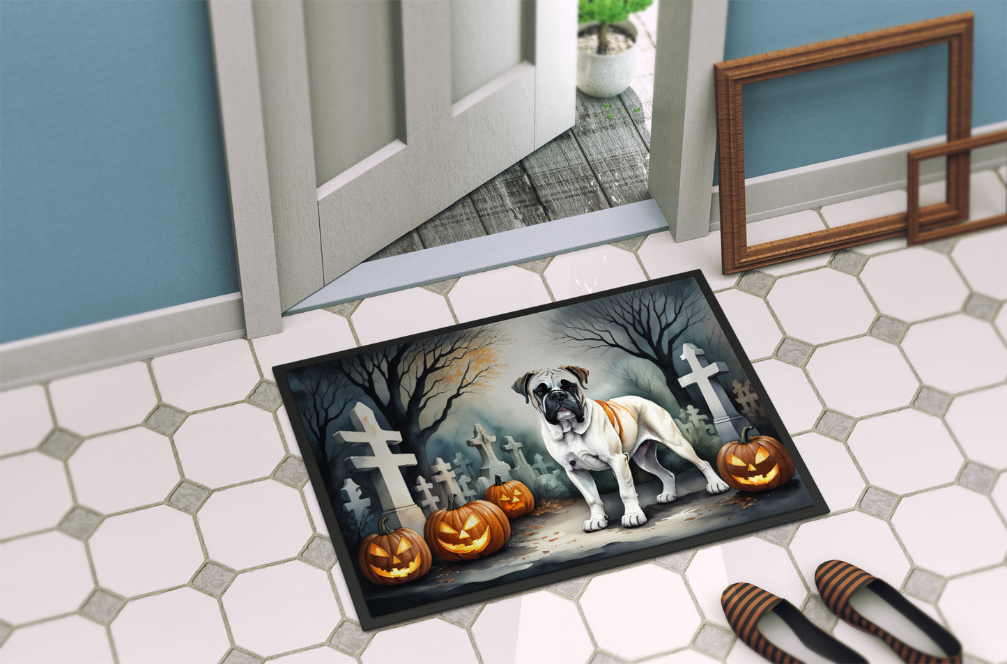 Boxer Spooky Halloween Doormat