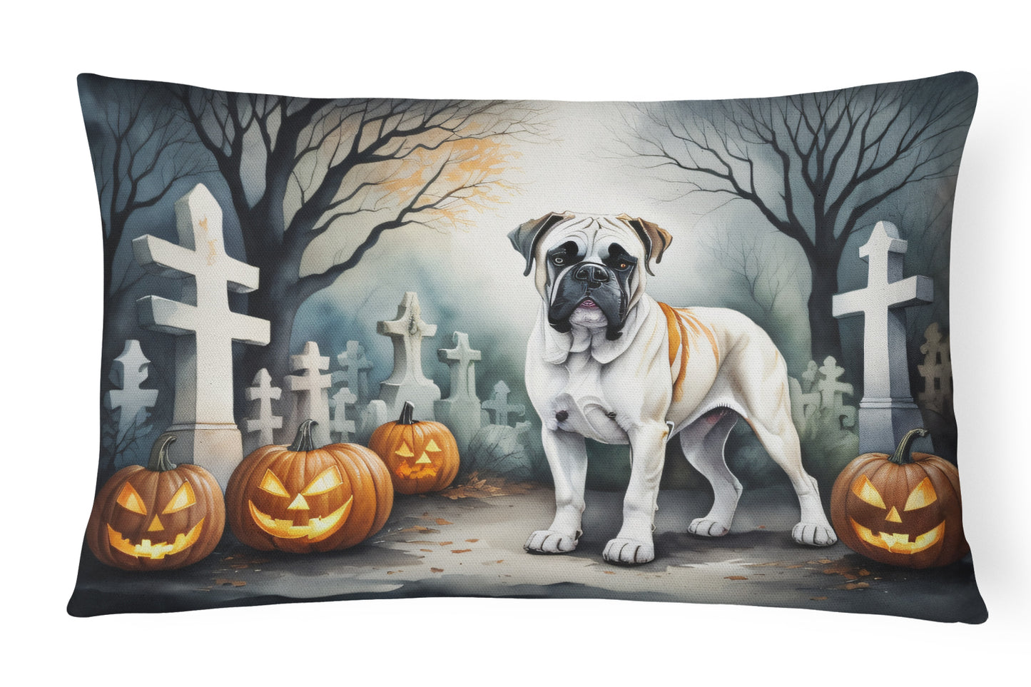 Buy this Boxer Spooky Halloween Throw Pillow