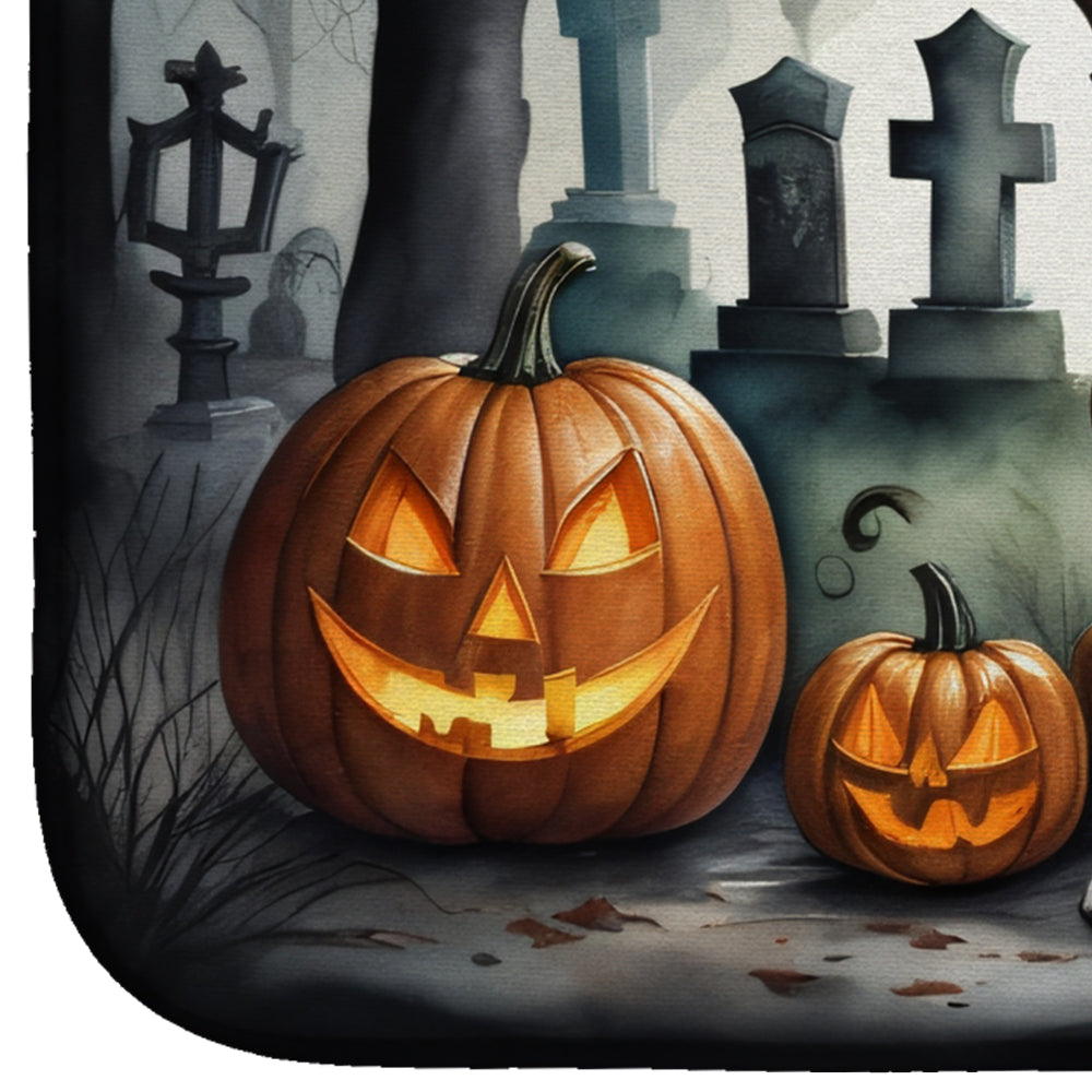 Boxer Spooky Halloween Dish Drying Mat