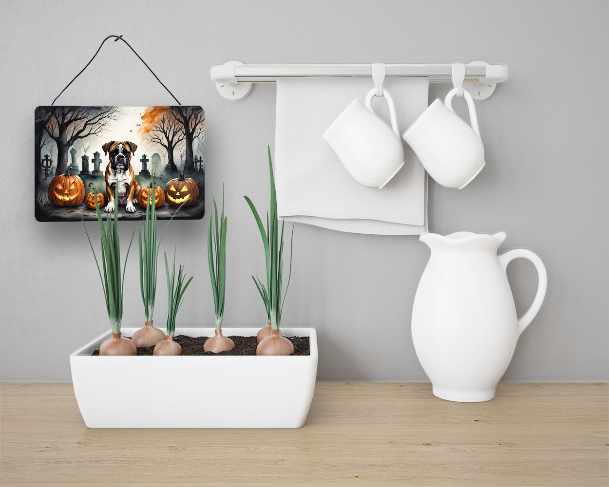 Boxer Spooky Halloween Wall or Door Hanging Prints