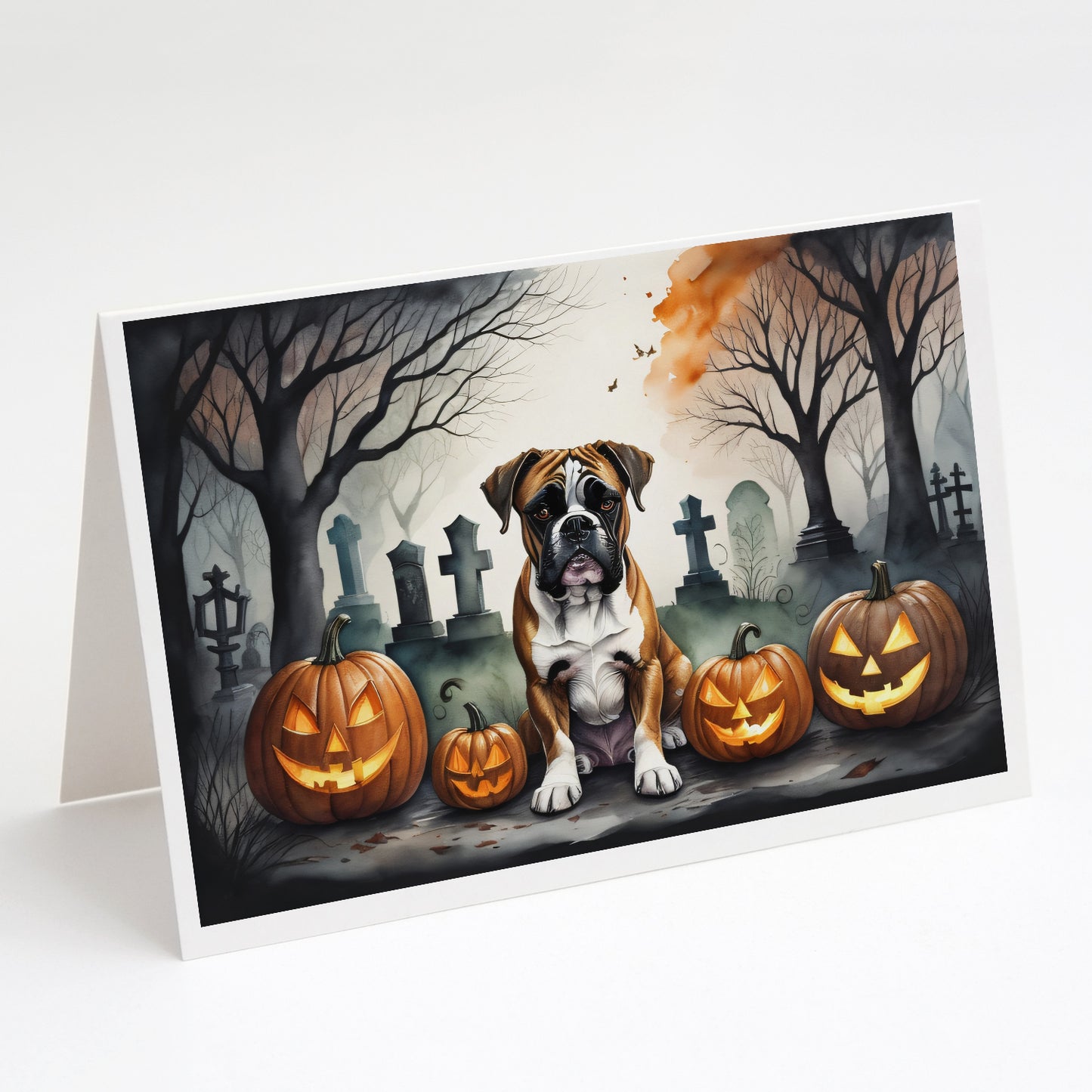 Buy this Boxer Spooky Halloween Greeting Cards Pack of 8