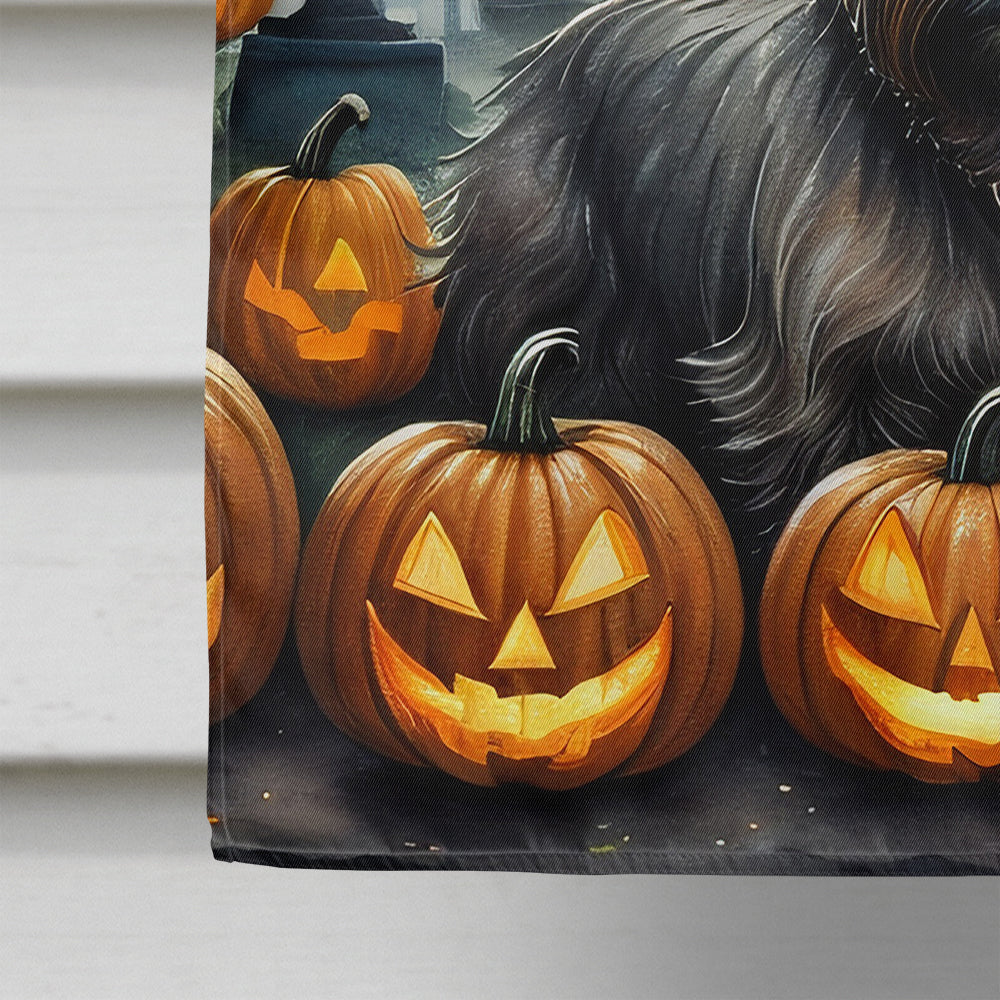 Cairn Terrier Spooky Halloween House Flag