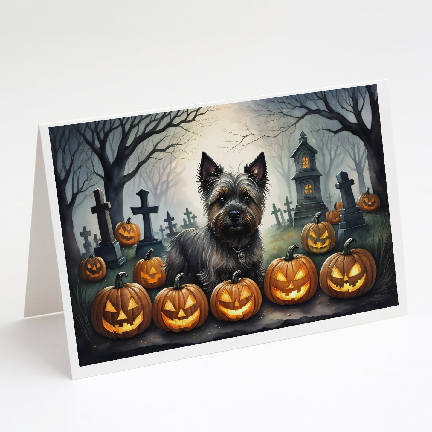 Buy this Cairn Terrier Spooky Halloween Greeting Cards Pack of 8