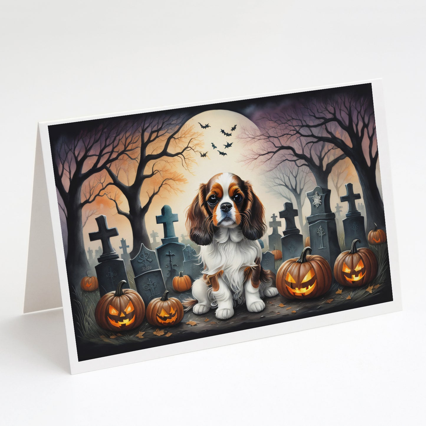 Buy this Cavalier Spaniel Spooky Halloween Greeting Cards Pack of 8