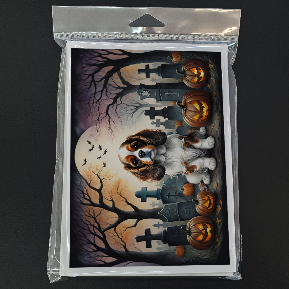 Cavalier Spaniel Spooky Halloween Greeting Cards Pack of 8