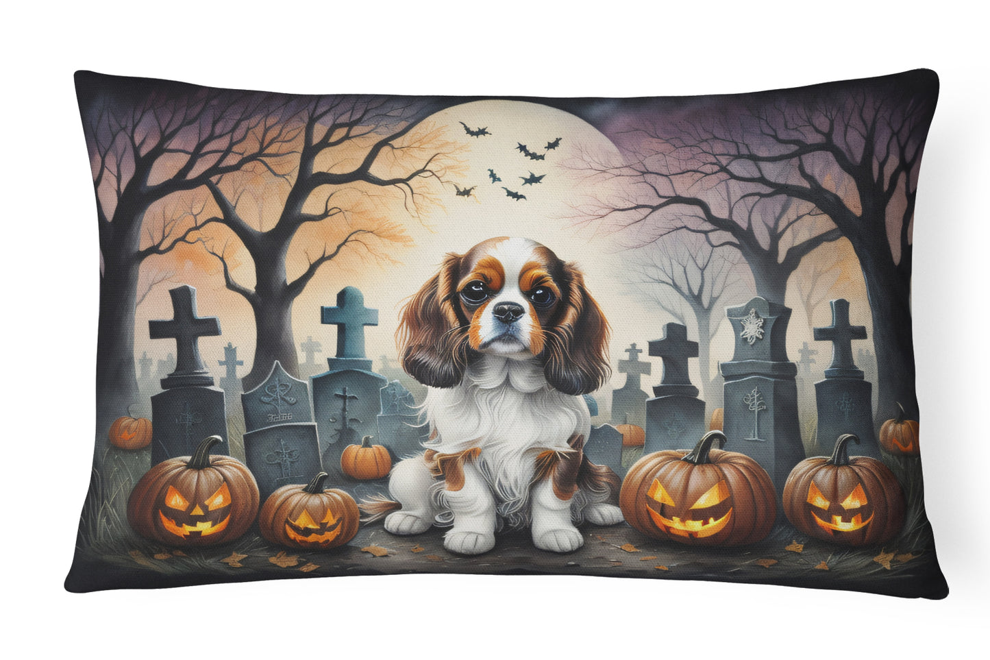 Buy this Cavalier Spaniel Spooky Halloween Throw Pillow