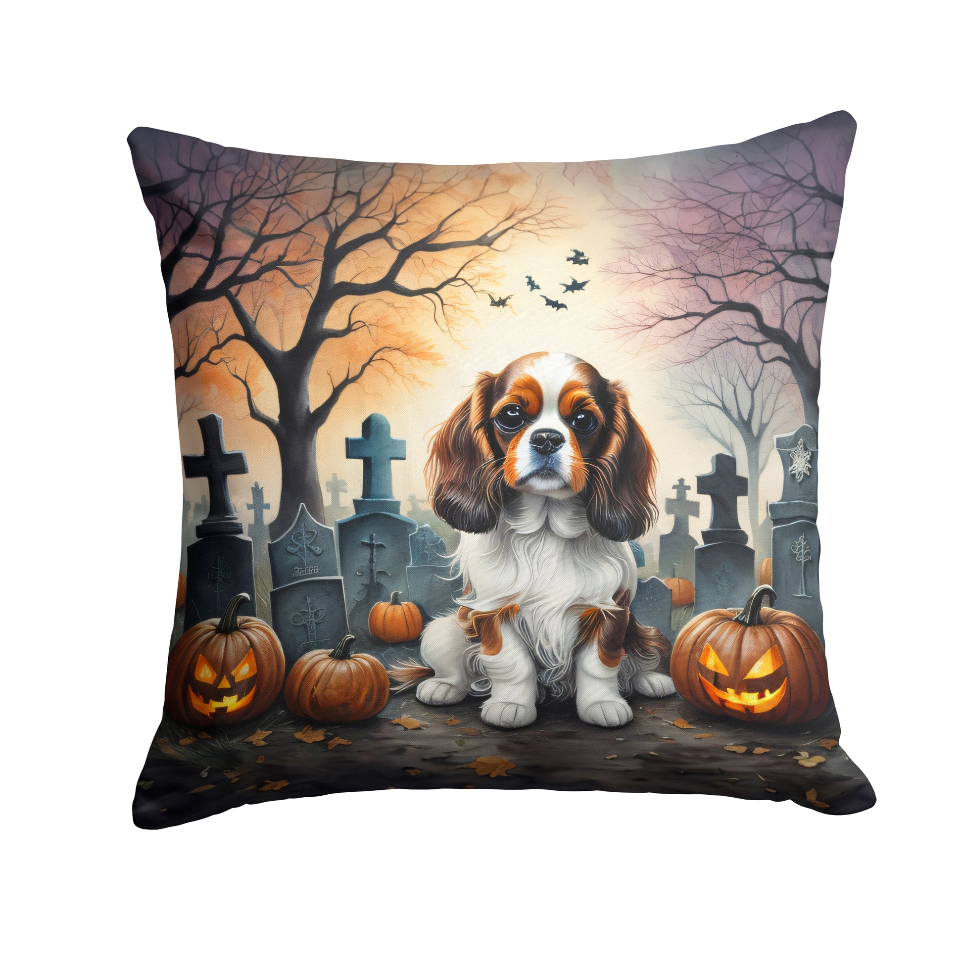 Buy this Cavalier Spaniel Spooky Halloween Throw Pillow