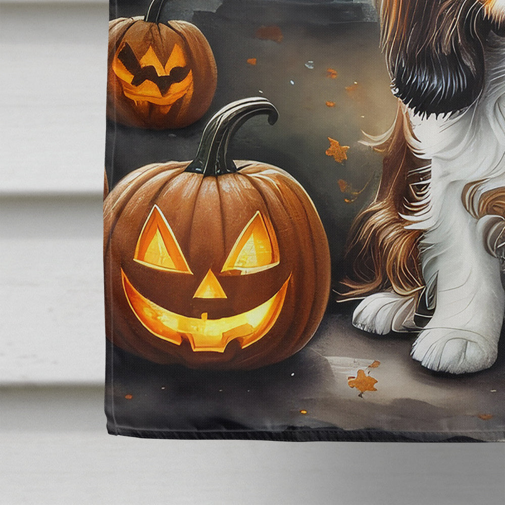 Cavalier Spaniel Spooky Halloween House Flag