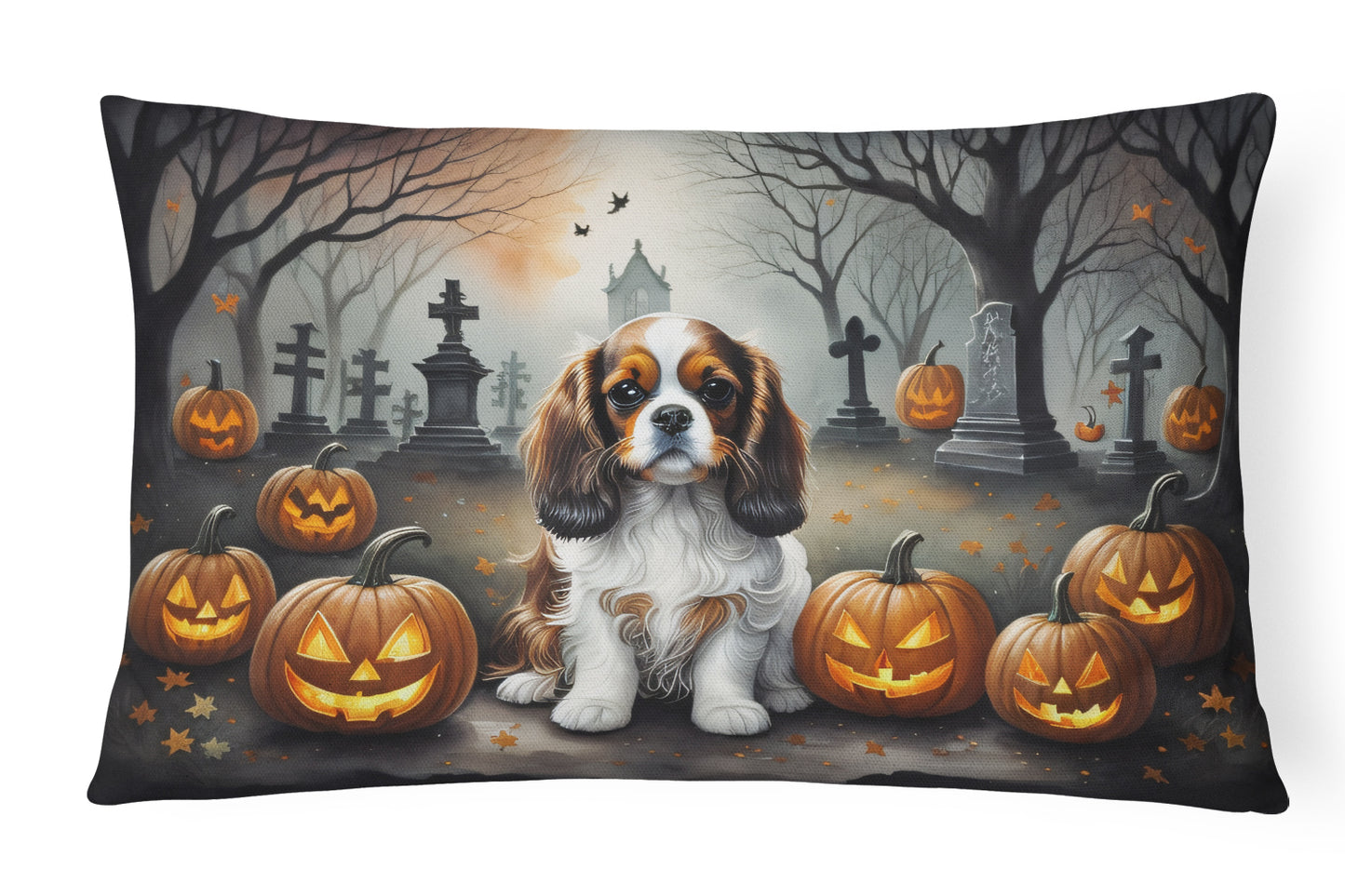 Buy this Cavalier Spaniel Spooky Halloween Throw Pillow