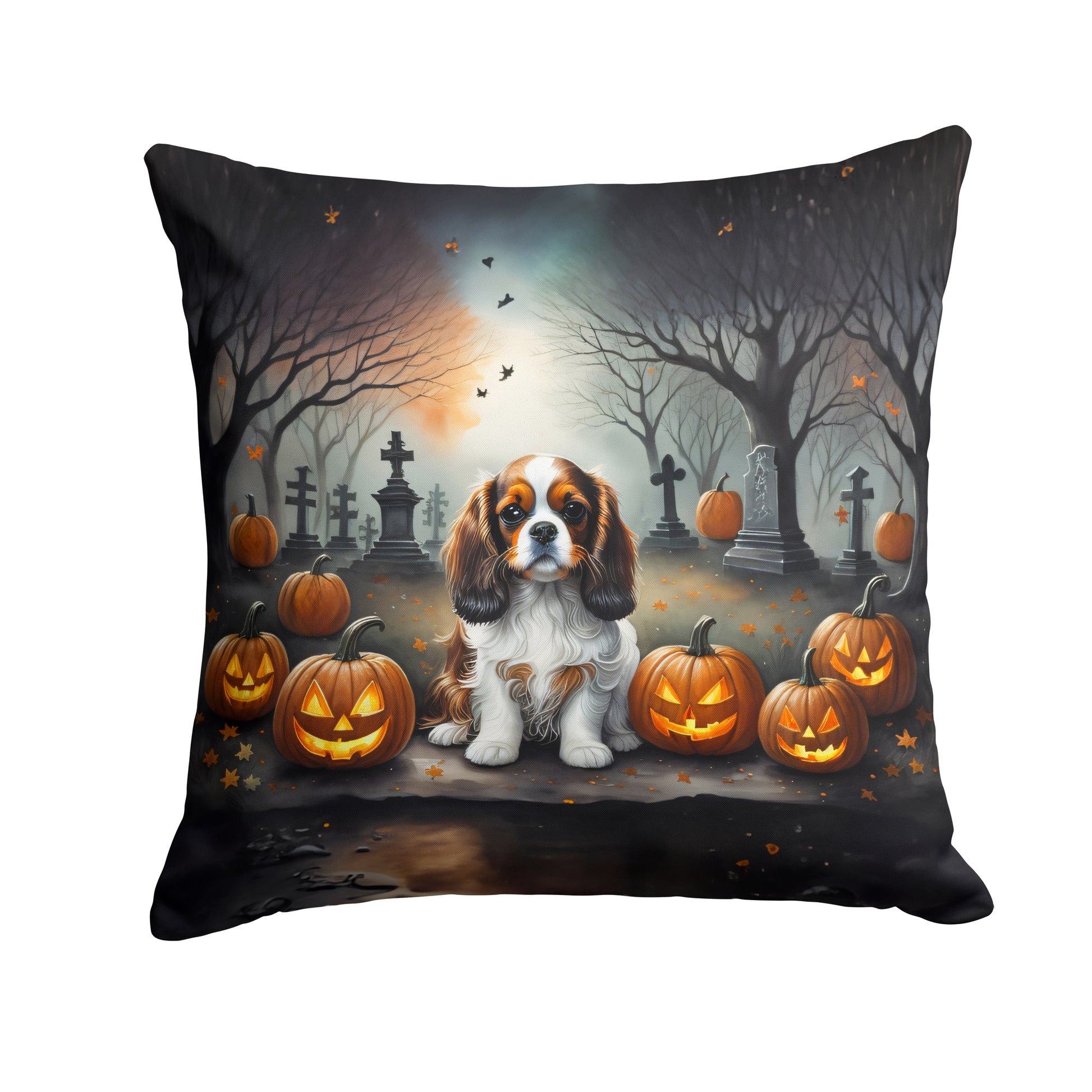 Buy this Cavalier Spaniel Spooky Halloween Throw Pillow