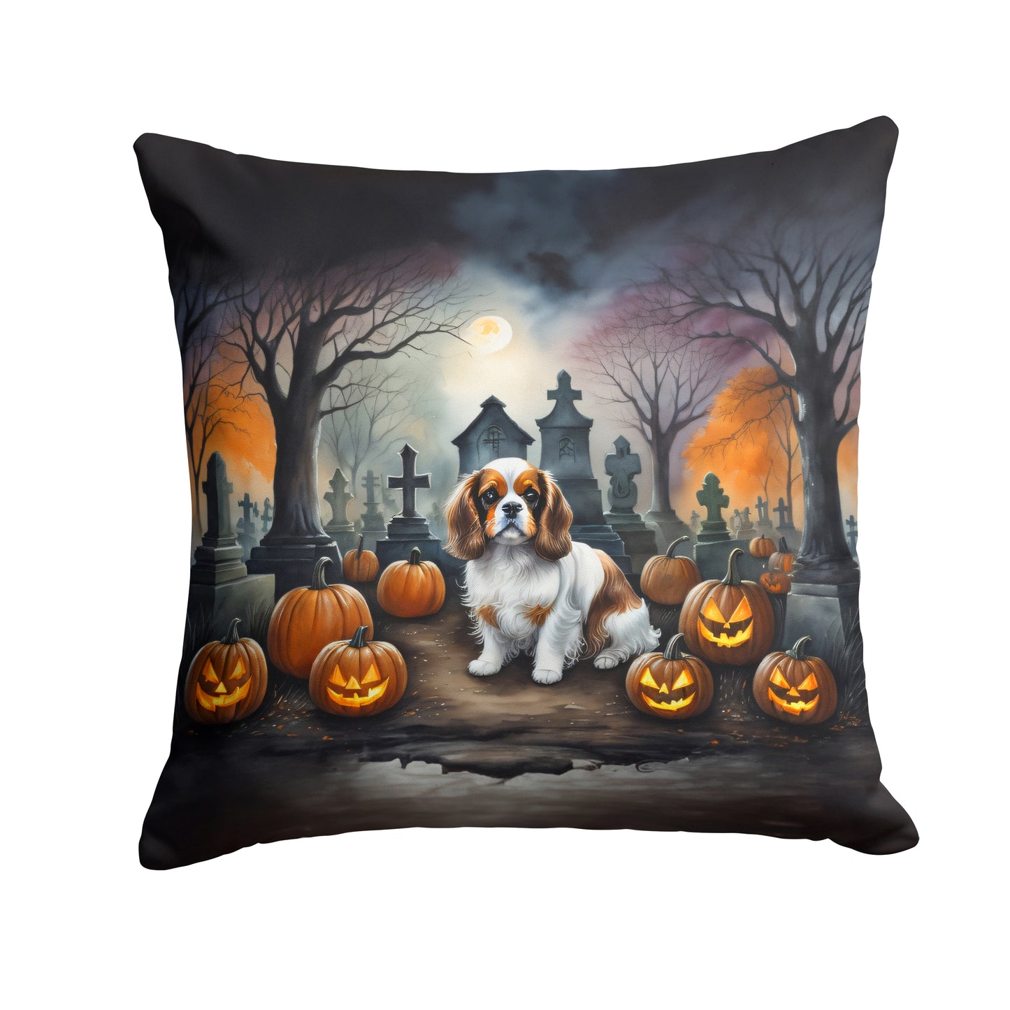 Buy this Cavalier Spaniel Spooky Halloween Throw Pillow