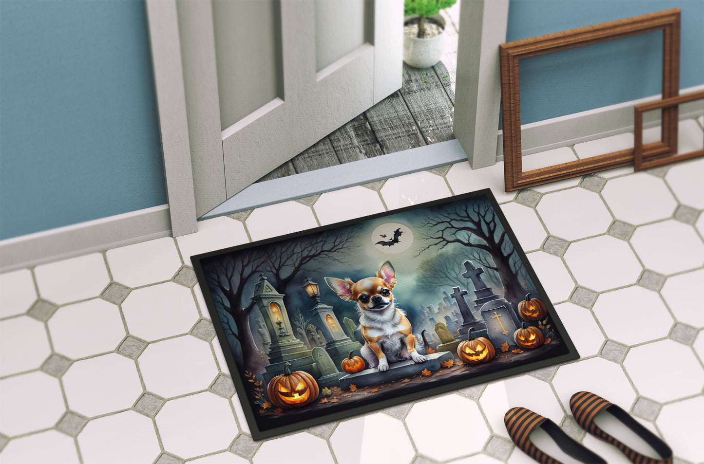 Chihuahua Spooky Halloween Doormat