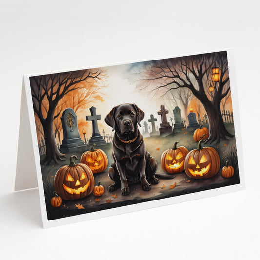 Buy this Chocolate Labrador Retriever Spooky Halloween Greeting Cards Pack of 8