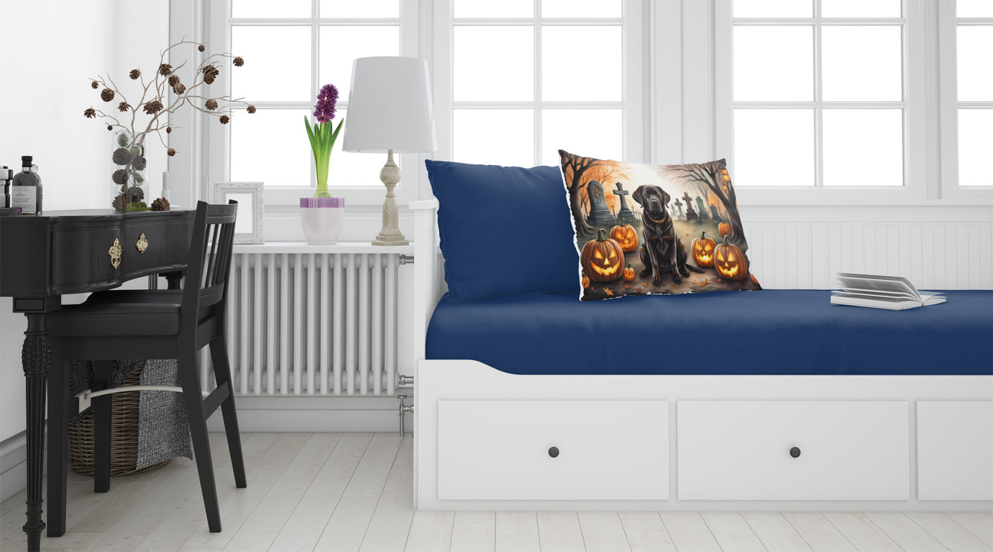 Chocolate Labrador Retriever Spooky Halloween Standard Pillowcase