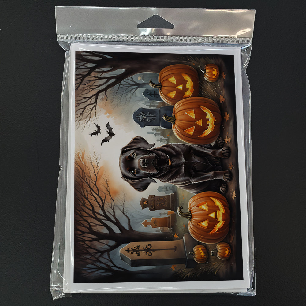 Chocolate Labrador Retriever Spooky Halloween Greeting Cards Pack of 8