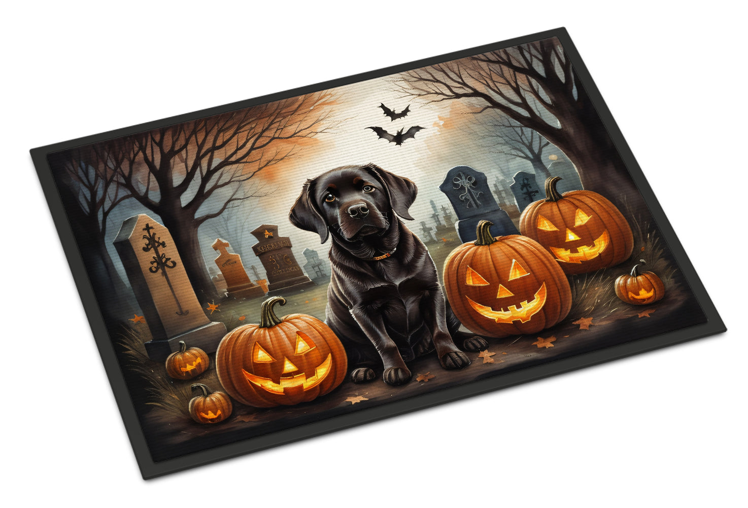 Buy this Chocolate Labrador Retriever Spooky Halloween Doormat