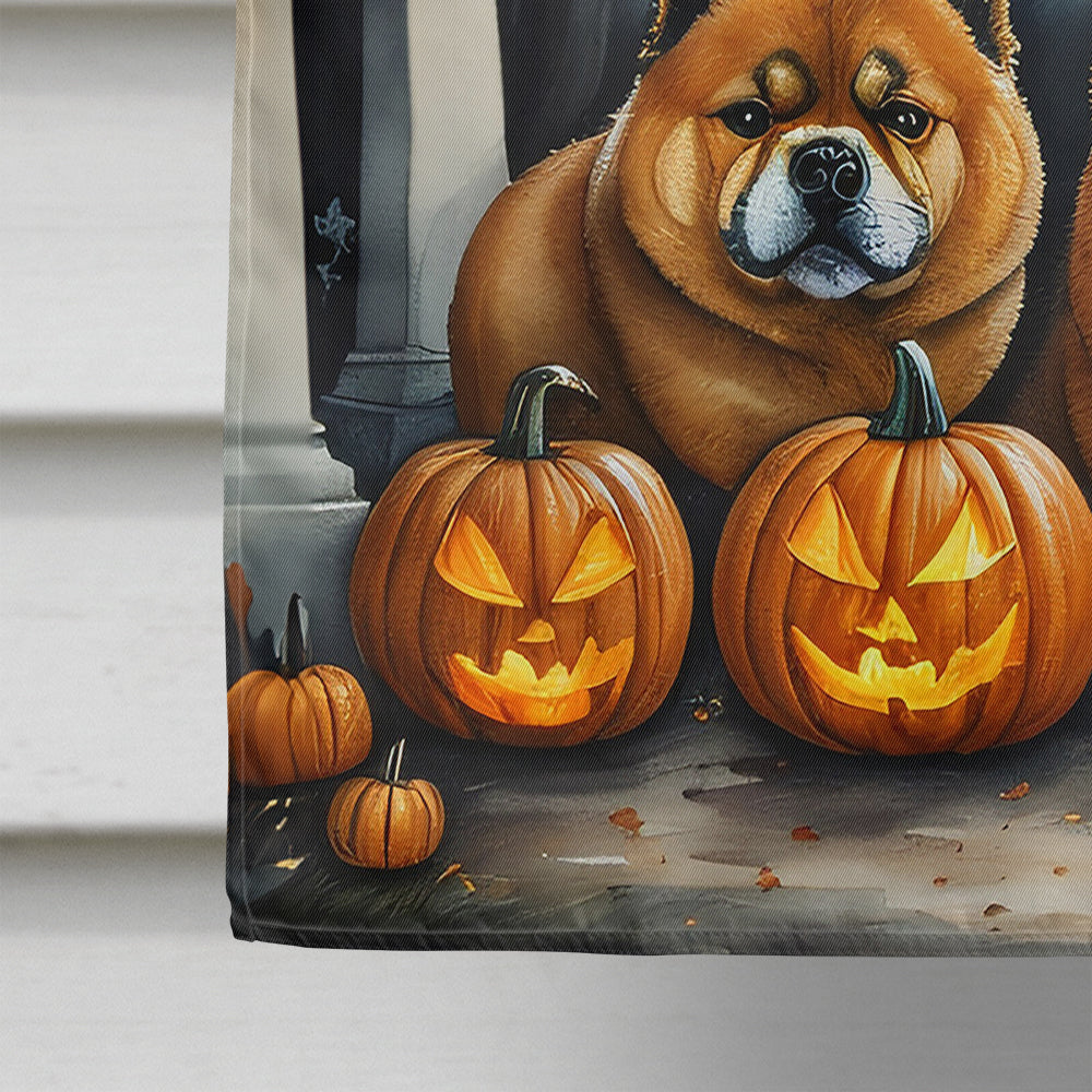 Chow Chow Spooky Halloween House Flag