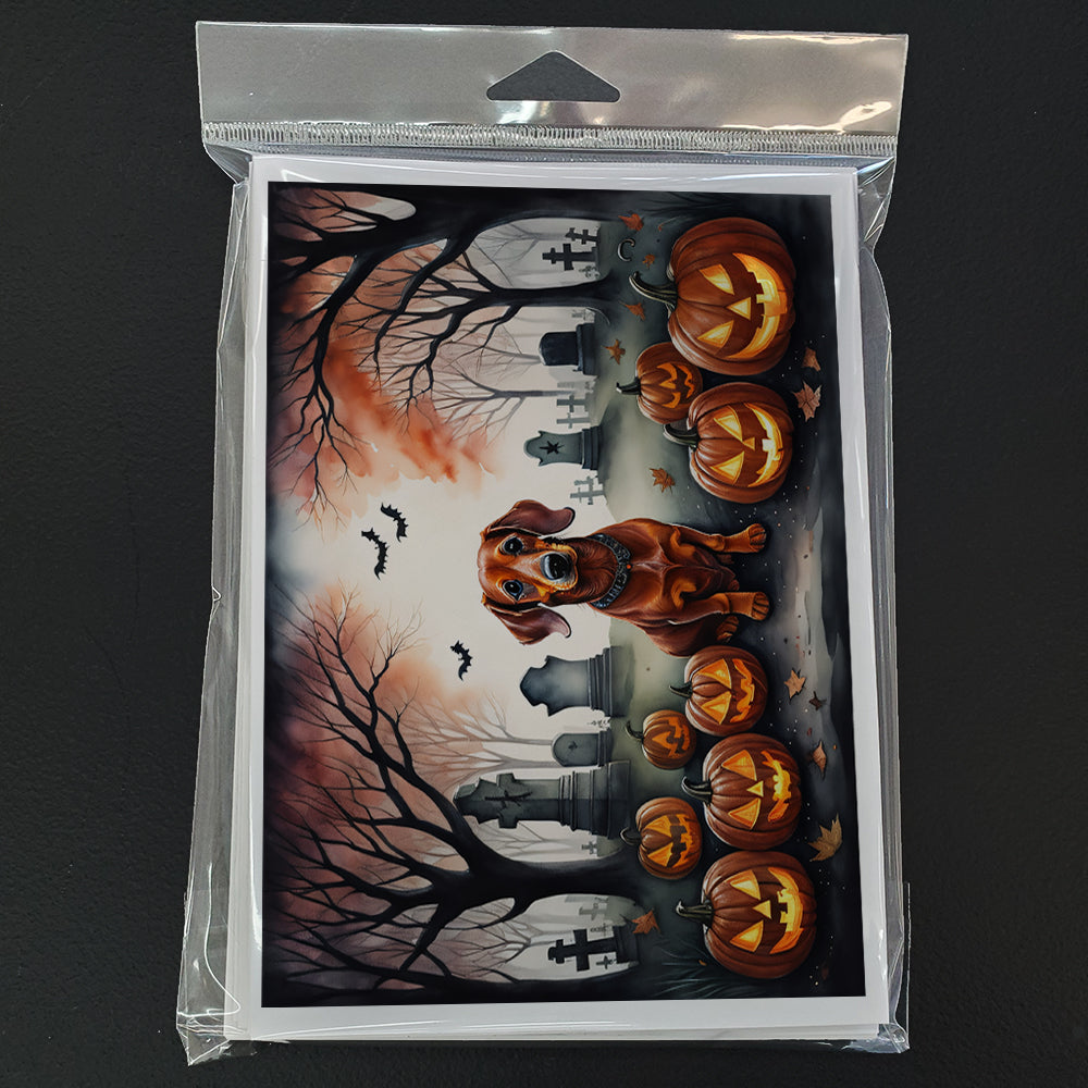 Dachshund Spooky Halloween Greeting Cards Pack of 8