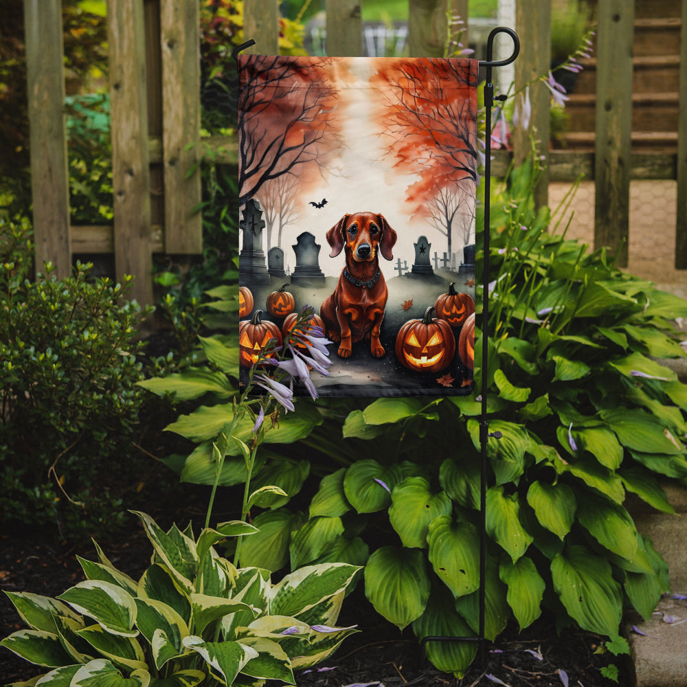 Dachshund Spooky Halloween Garden Flag