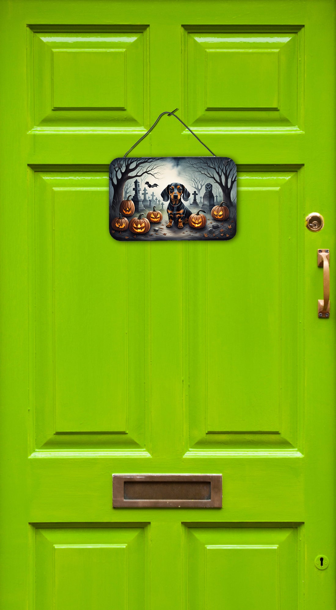 Dachshund Spooky Halloween Wall or Door Hanging Prints