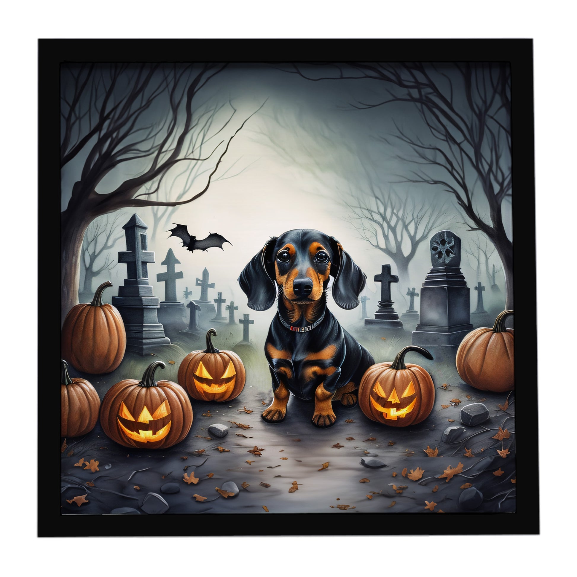 Buy this Dachshund Spooky Halloween Framed Metal Print