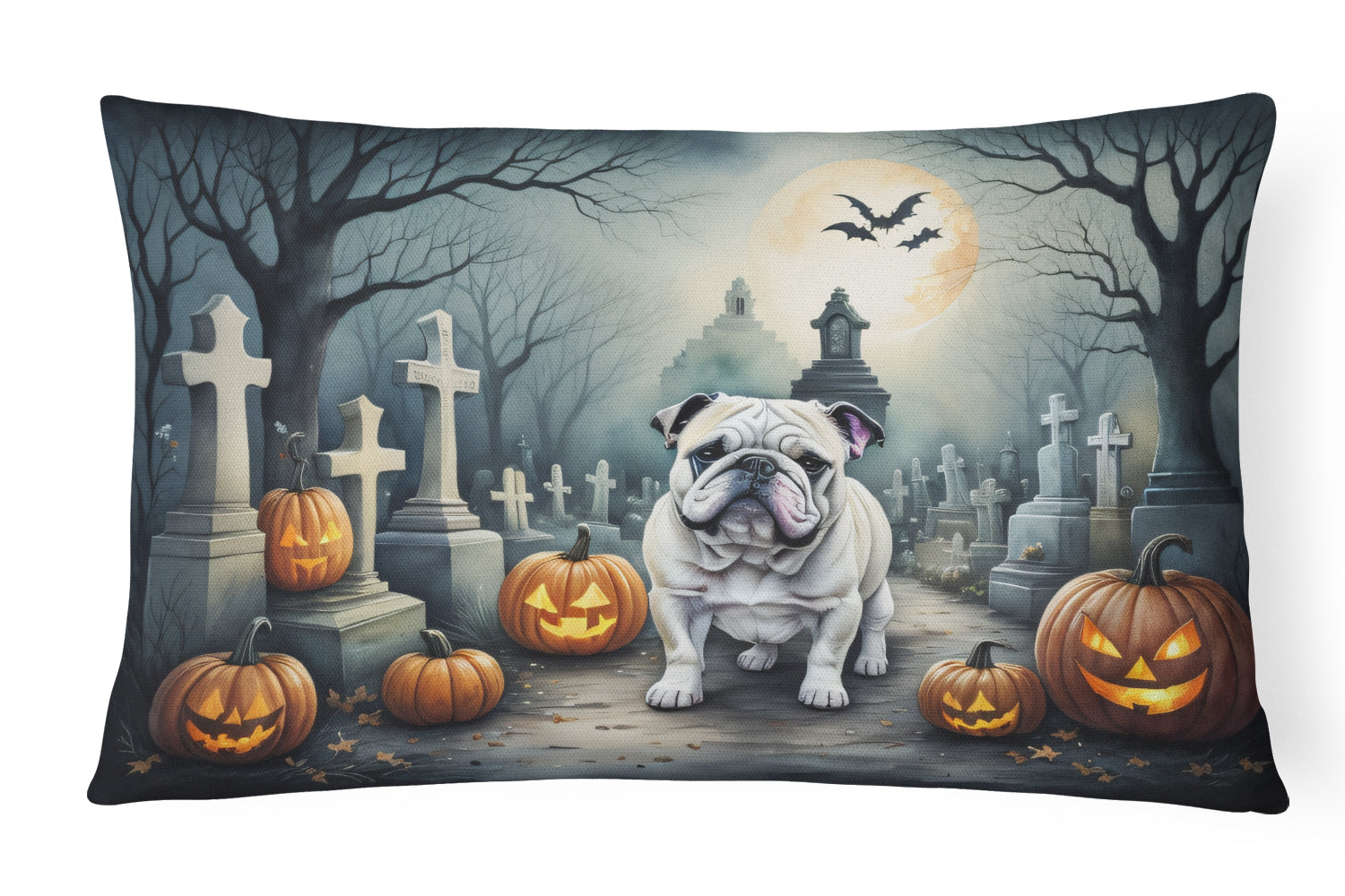 Buy this English Bulldog Spooky Halloween Throw Pillow