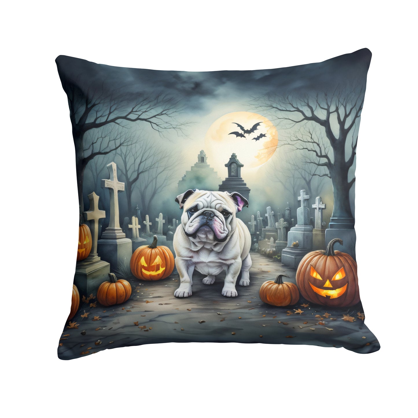 Buy this English Bulldog Spooky Halloween Throw Pillow